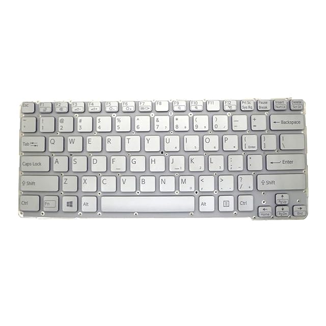 English US Laptop Keyboard for Sony SVE14A SVE14A26CGS SVE14A26CV SVE14A26CVS SVE14A27CDS SVE14A27CG SVE14A27CN SVE14A27CV Silver