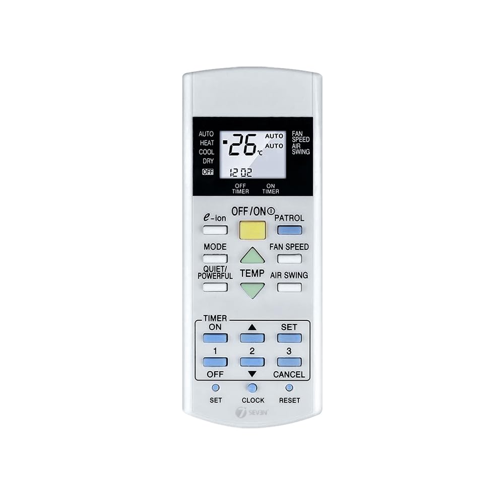 7seven® compatible for panasonic ac remote original 29a model 1 1.5 2 ton split or window air conditioner