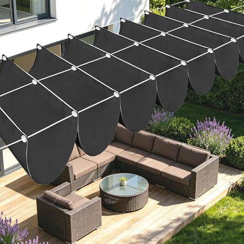 Toile ombrage rétractable contre la chaleur de terrasse 200x300 - 2