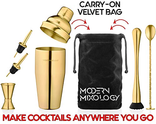 Conjunto de coqueteleira para bebidas // Kit de barista portátil de 8 peças com conjunto de ferramen