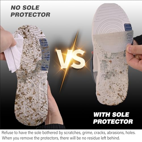 Xqdalin Sole Protectors 2 Pairs Sole Protector For Sneakers Clear Self-Stick Shoe Sole Crease Protector Easy Application Non-Slip Waterproof Design Non-Residue thumb #1