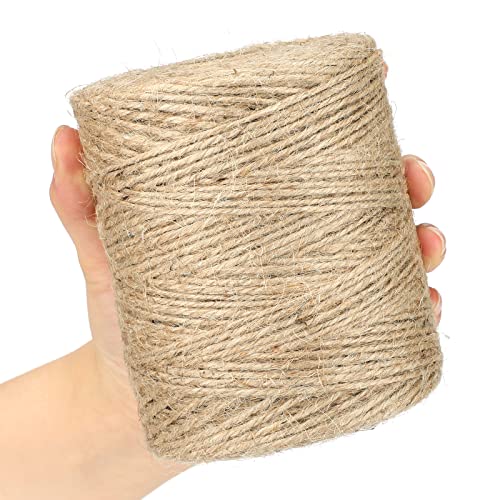 Image of KINGLAKE Natural Jute Twine - 820 Feet, Arts & Crafts, Christmas, Durable Packing String, Brown