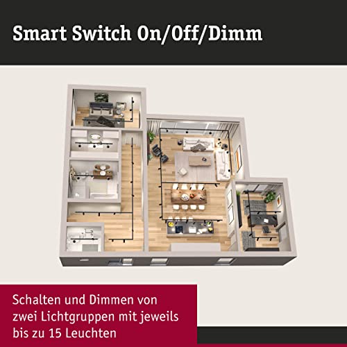 Interruttore A Parete Paulmann Zigbee 2-Gang On/Off/Dimmer - 3