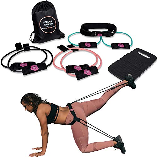 Hannah Booty Band System Complete Brazilian Butt-Lift Workout Program: Contains 3 Resistance Bands, Workout Videos, Nutrition Guide, Calender, Waistband, Mat