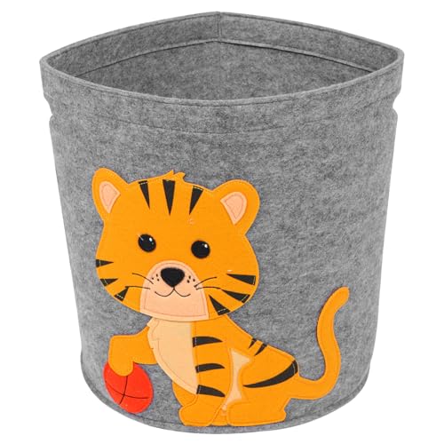 Mipcase Cubo de Fieltro Dibujos Animados para Guardar Juguetes, Cesta de Ropa Infantil de Material Grueso y Diseño Encantador para Almacenamiento Hogar