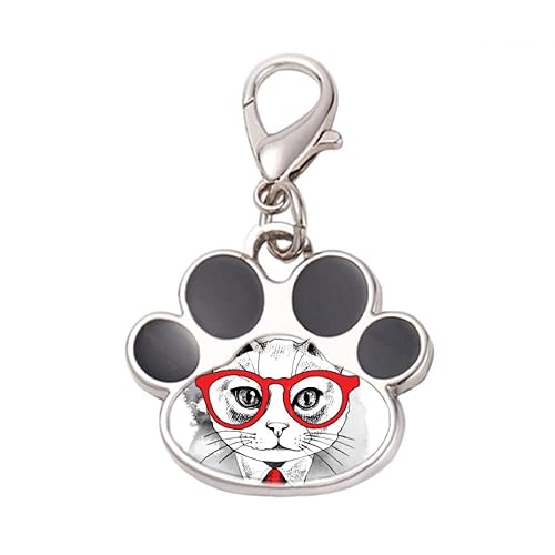 DIYthinker?Bussiness Cat Head Protect Animal Pet Lover Pet Tag Keychain Dog Cat ID