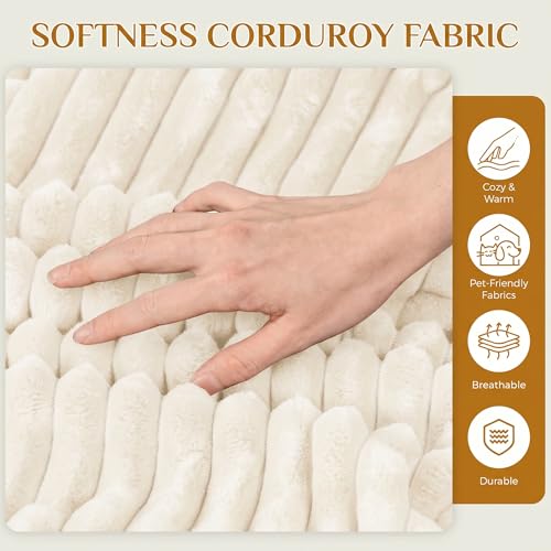Image of 108 inch Boneless Cloud Sectional Couches for Living Room, Comfy Fluffy L Shaped Memory Foam Deep Seat Boneless Couch, Modular Sectional Sofa with Right Facing Chaise, White