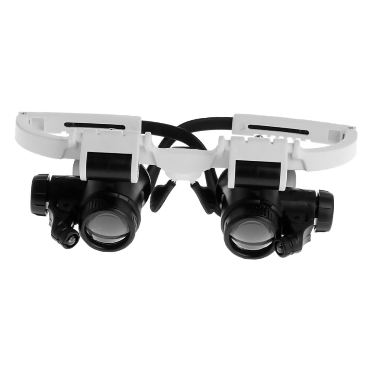 HEALLILY 8x15x23x Led Head-Mounted Magnifier Retractable Lens for Jewelry Stamp Coin Note Inspection Comfortable Ergonomic Shape No Battery