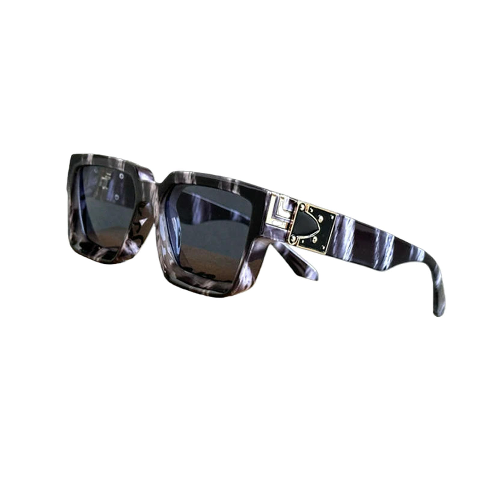 Lunettes de soleil millionnaires carrées vintage pour homme et femme