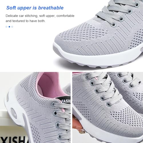 Image of Padgene Womens Sneakers Air Cushion Running Shoes Lightweight Tennis Walking Shoes Mesh Breathable Gym Work Fashion Sneakers Athletic Comfortable Casual