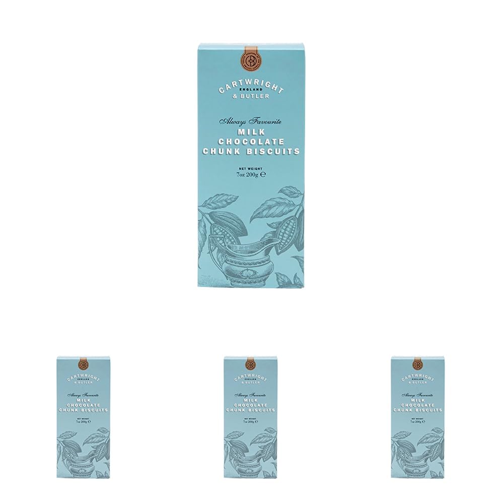 Cartwright & Butler | Milk Chocolate Chunk Biscuits In Carton (Pack of 4)