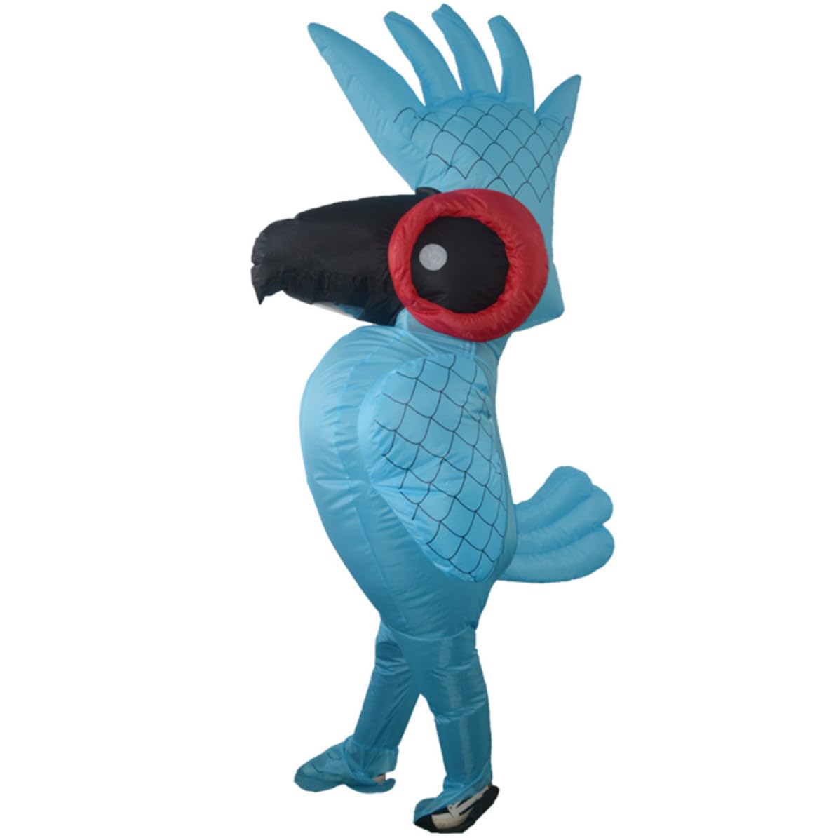 Yardwe Costume Gonfiabile Pappagallo per Festa Carnevale, Poliestere Blu
