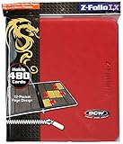 BCW 12-Pocket Z-Folio LX Trading Card Albums, Red