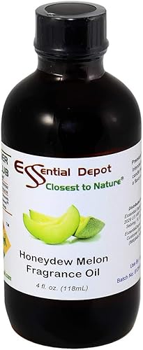 Honey Dew - Aceite de fragancia de melón, 4 onzas, suministrado en botella de vidrio ámbar de 4 onzas con forro de cono fenólico negro y tapa