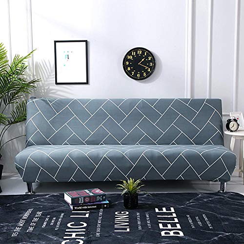 Morningtime Funda ElÁStica para SofÁ Sin Brazos 2 3 Plazas Protector Sofa Funda Lavable con Estampado Floral Universal 160-190cm