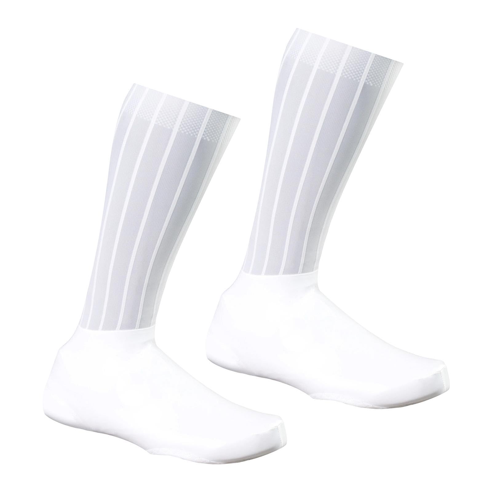 predolo Copriscarpe da ciclismo, copriscarpe da bici, da bicicletta professionali, antivento, lavabili, stivaletti per viaggi, all'aperto, White S
