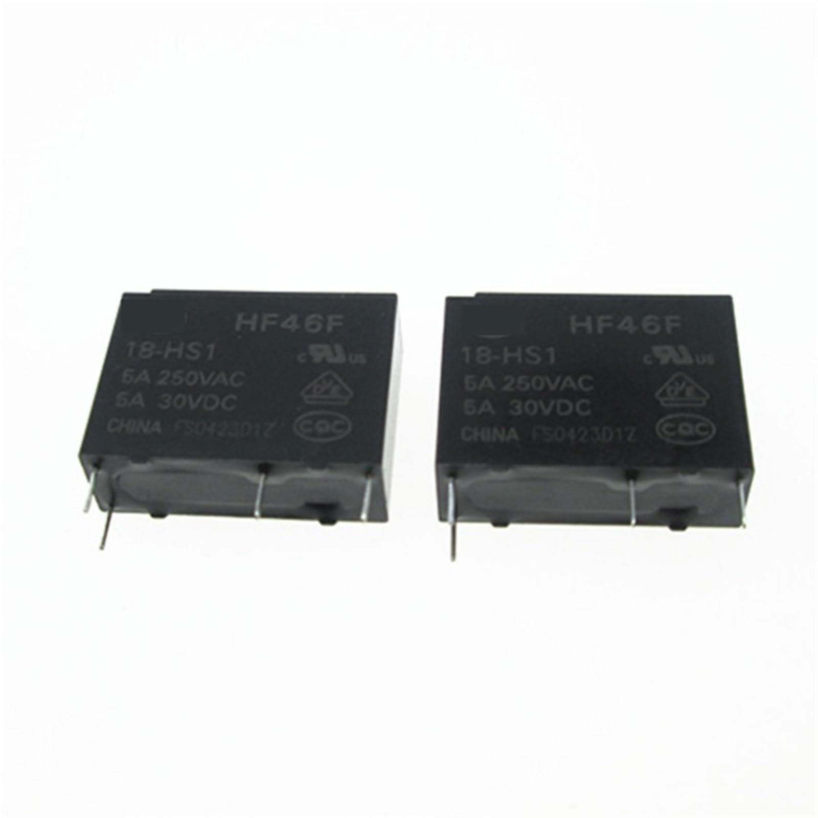 Relais 18V HF46F 18-HS1 miniature CC 5A pour circuit imprimé Lot de 20 pièces