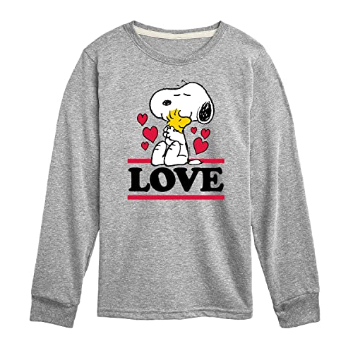 HYBRID APPAREL - Peanuts - Love Snoopy Woodstock - Toddler and Youth Long Sleeve Graphic T-Shirt