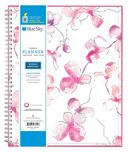 Blue Sky 103715 2018 Weekly & Monthly Planner, Twin-Wire Binding, 8.5