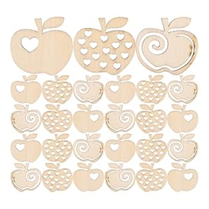 Amosfun Holzscheiben Apfel Deko 100 Stück