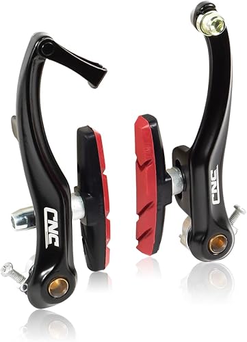 Miniatura 3 de CNC Juego de frenos en V, Frenos de tracción lineal V para rueda delanteratrasera, brazo largo 4.331 in, negro..