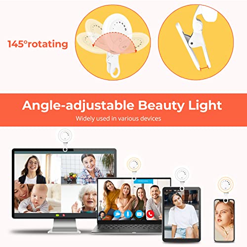 Aureday Ring Light For Phone - Selfie Light With Clip, Led Ring Light For Iphone, Portable Phone Light For Selfies, Video Recording, Makeup, Compatible With Cell Phone, Laptop, Tablet #TOP5