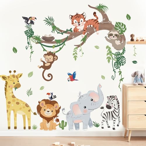 Vinilos Decorativos Jungle Animals 105 cm x 75 cm miniatura 3