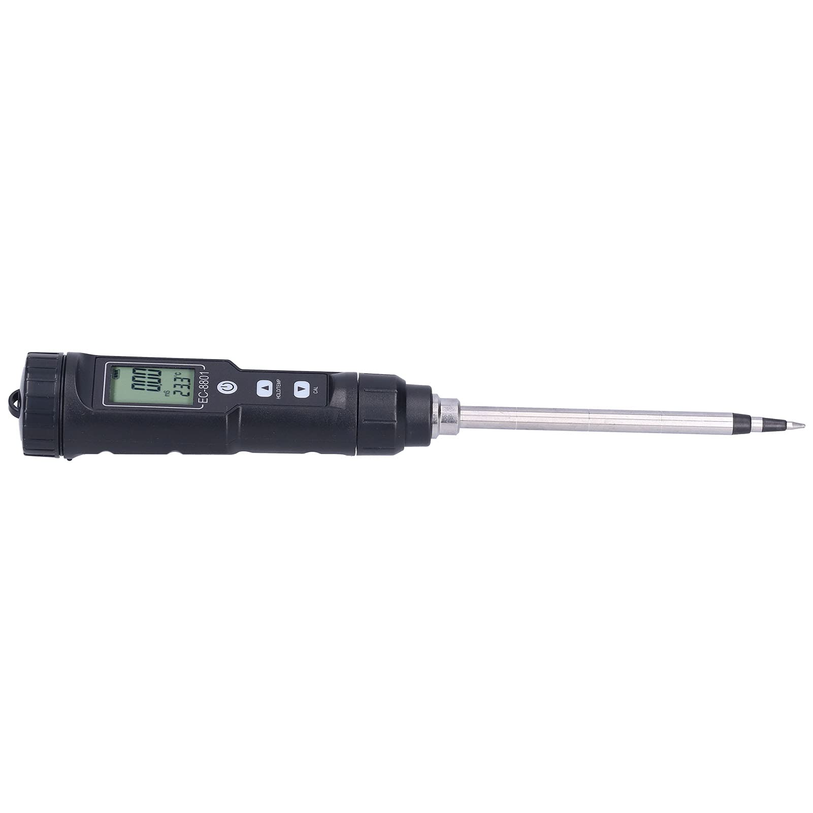 Thermomètre de sol EC 2 en 1 avec écran LCD, testeur de température de conductivité du sol, moniteur de sol portable pour verger de jardin et culture de plantes en intérieur et en
