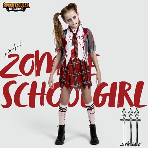 Spooktacular Creations Zombie Schoolgirl Costume, Girl Bloody Zombie