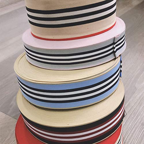 5M Plastic Sequinslight Silk Color Stripe Computer Jacquard Color Ribbon Clothing Accessories Can Be Customized - (Color: 2.5 Cm Width 5M)2
