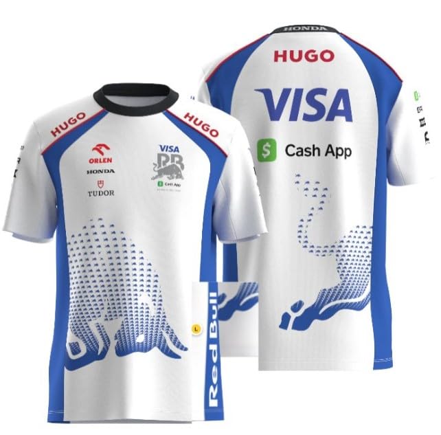 HUGO Mens F1 2025 Vcarb Racing Bull Team Driver T-Shirt3