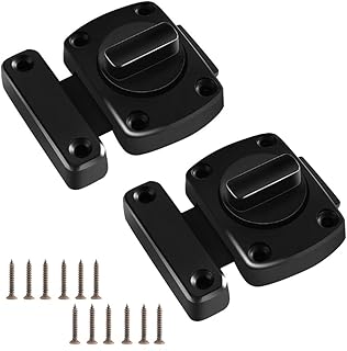 Raatel 部屋の鍵 後付け ドアロック 2個セット 内鍵 内鍵ロック 部屋鍵 補助鍵 窓 安全ロック 防犯グッズ 防犯用品 子供 赤ちゃん (ブラック)