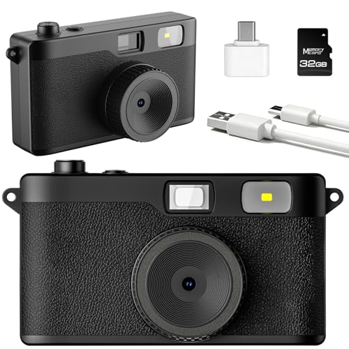Screen Free Digital Camera, Reusable 12MP Vintage Digital Camera with Unlimited DIY Filters, OTG...