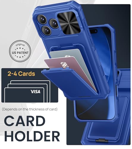 Image of SSLOTSCASE for iPhone 17 Pro Max Wallet Case with Card Holder, Royal Blue