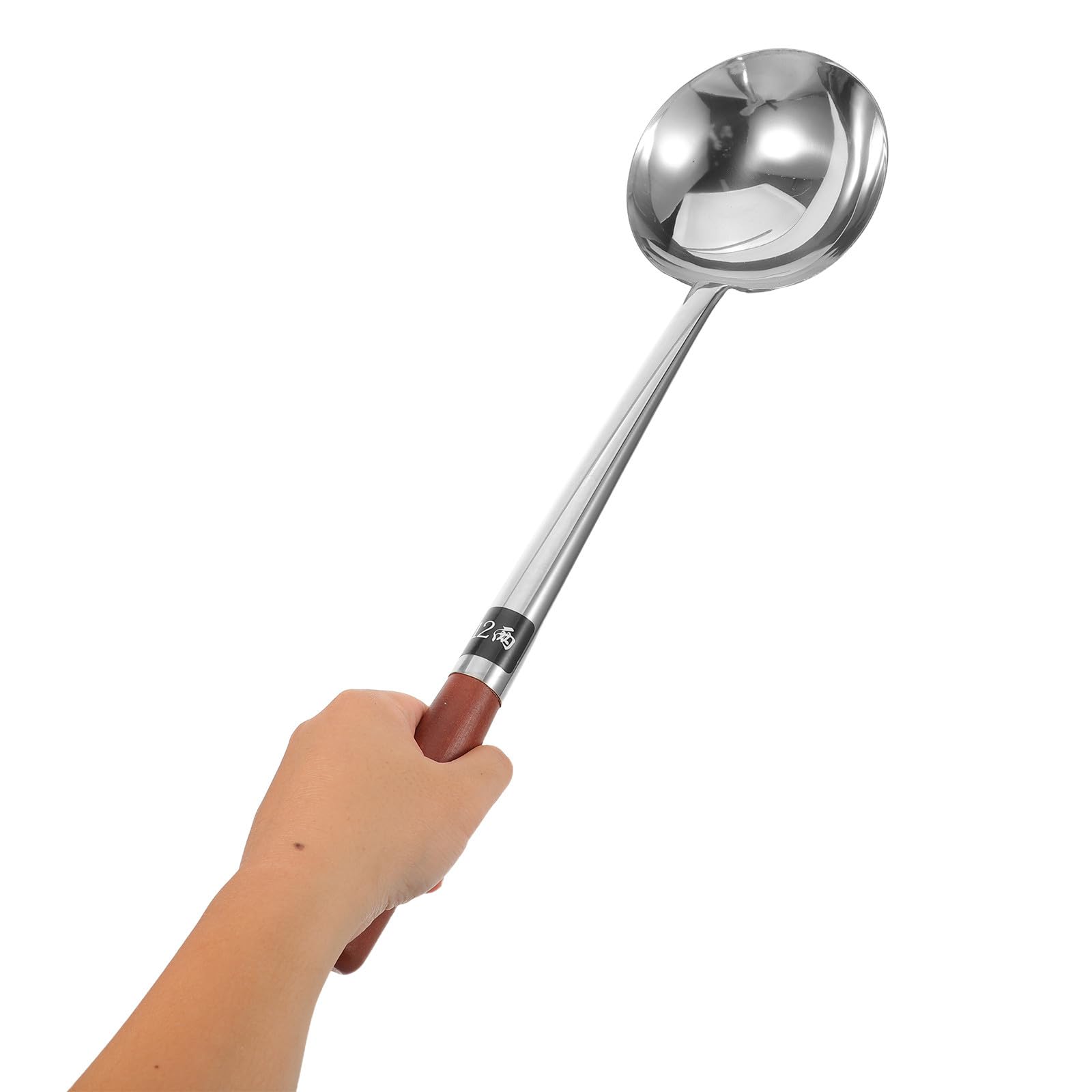 Cuchara Grande de Acero Inoxidable para Cocinar con Mango Ergonómico Cucharón Resistente para Servir Sopas Salsas y Salteados Utensilio Seguro y Fácil de Limpiar para Cocina