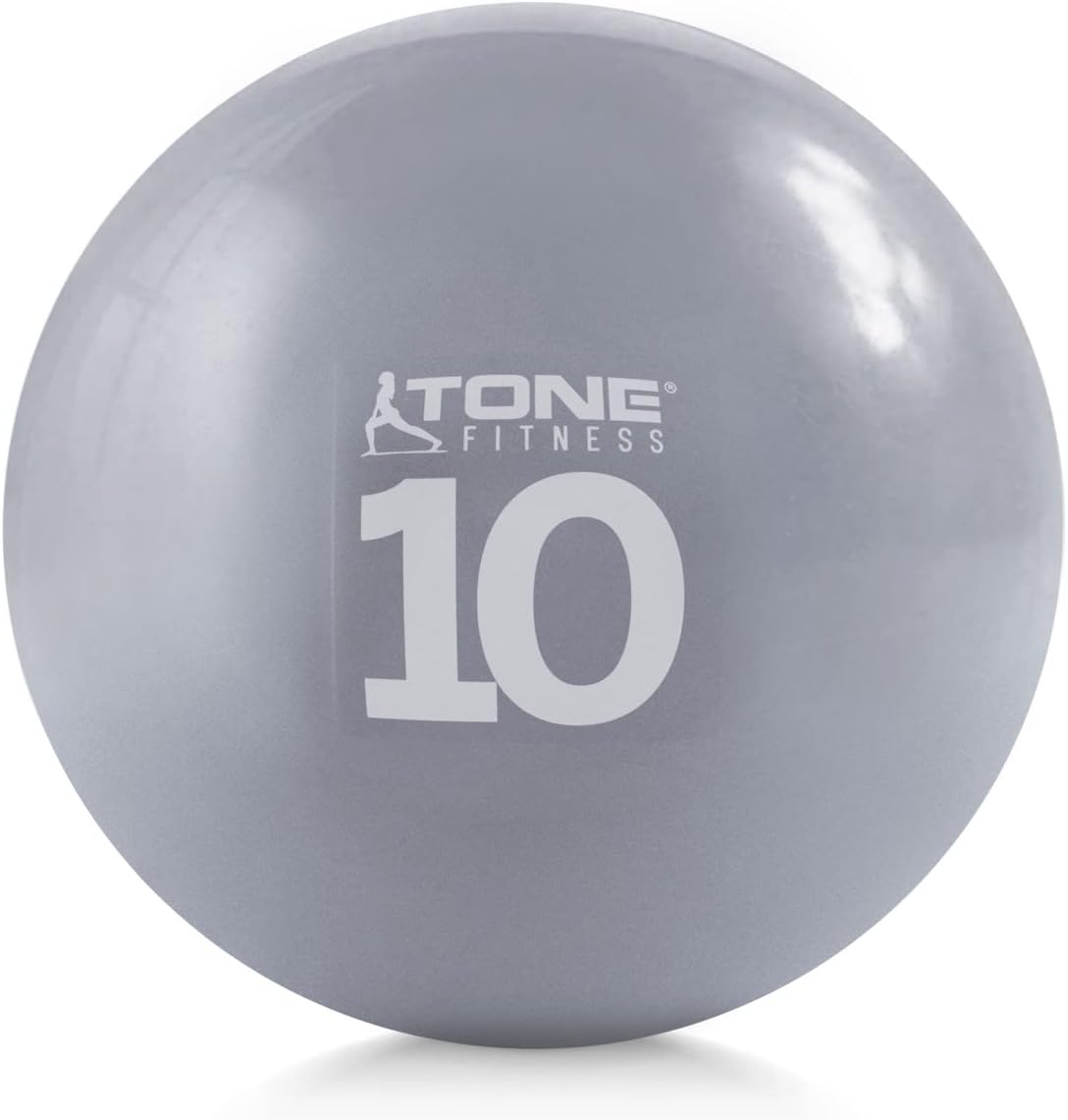 Caphaus Soft Weighted Exercise Ball for Yoga, Pilates, and Physical Therapy, Available in 6, 8, 10 LB Options