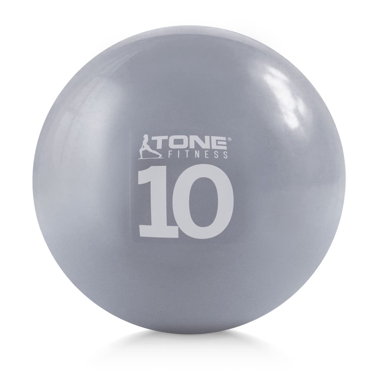 CAPHAUS Soft Weighted Exercise Ball, Weighted Toning Ball, Soft Medicine Balls for Yoga, Pilates, Fitness Exercise& Physical Therapy, 10 LB Single, Grey