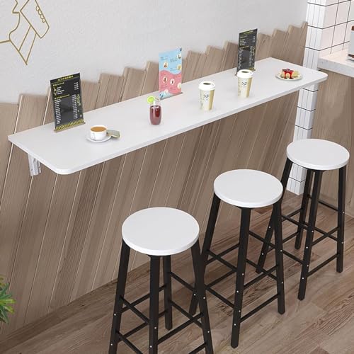 Gaommini Folding Shelf Brackets Dining Table, Heavy Duty Wall Mounted Drop-Leaf Table, Foldable Kitchen Bar Table End Side Table, Fold-Down Work Desk Wall Hanging Table (Size : L60xW30cm/L24xW12in)