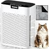Air Purifiers for Home Large Room 2200 Ft² with Washable Filters, MOOKA H13 HEPA Air Purifier for Home Pets Bedroom with Fragrance, Air Cleaner for Smoke Dust Pollen Pets Hair Odor, KJ190 White