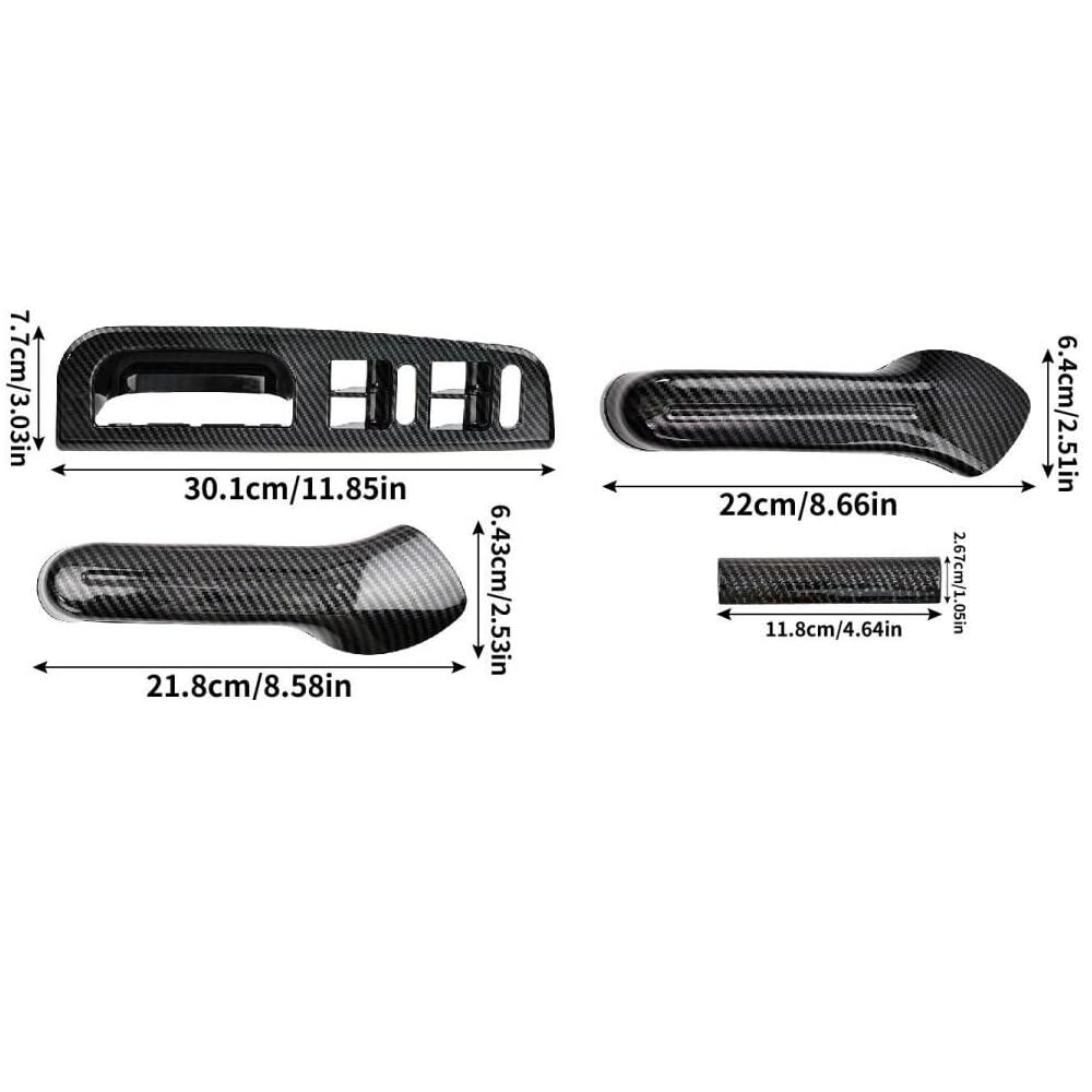 Accoudoir de poignée de porte intérieure en fibre de carbone compatible avec VW Bora Golf 1999-2004 4 MK4 1J0867171A 1J4867179A 1J0867172A 867180A 3B1867171E
