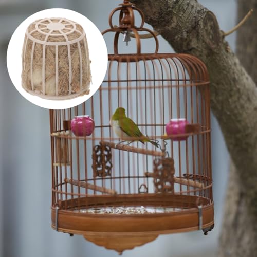 Image of INOOMP Bird Nest Plastic Breeding and Hatching Bowl 2.91X2.91X2.75In Small Nest for Parrots Pigeons Parakeets Cage Accessories