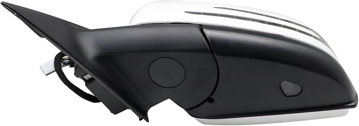Compatible GXARTS White Left Mirror Driver Side Blind Spot Compatible with Mercedes Glk Class 2010-2015 2128100521