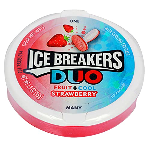 Image of Ice Breakers Duo Fruit and Cool Strawberry Mints Pack of 2, X 36 Gram