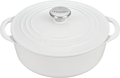 Le Creuset Horno holandés redondo de hierro fundido esmaltado 275 cuartos de galón blanco
