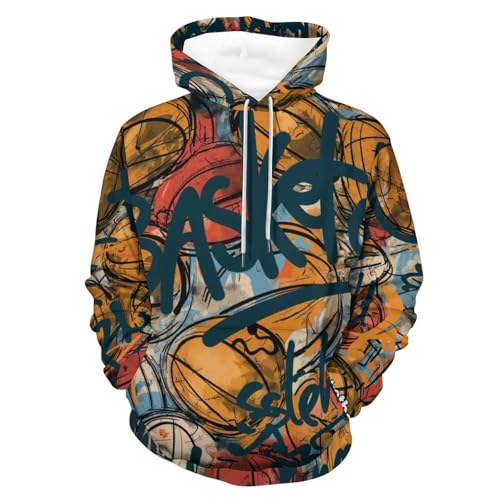 Ballon de Basket Pullover au design imprimé coloré à manches longues S