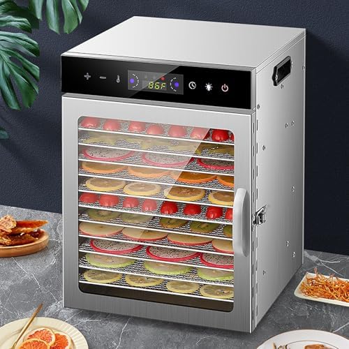 Commercial Freeze Dryer for Food Preservation, Electric Dehydrator Machine for Fruits, Vegetables, Meat & Seafood - 12 Layers, High Efficiency & Quality