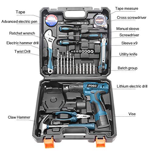 Akkuschrauber Akku Bohrschrauber 12V 2 Gang Elektroschrauber 28 Stück Zubehör Set für Ziegel, Holz, Stahl, Mauerwerk – Bild 3