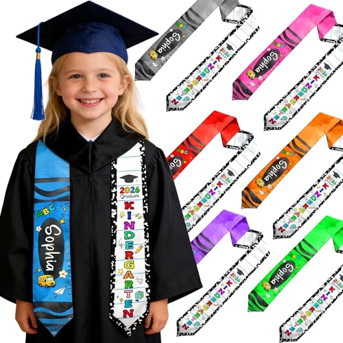 Personalized Kindergarten Graduation Sash with Photo Name 2026 Kindergarten Graduation Custom Graduation Stole for Children Boy Girls Class of 2026 Kindergarden & Preschool Graduate Gift