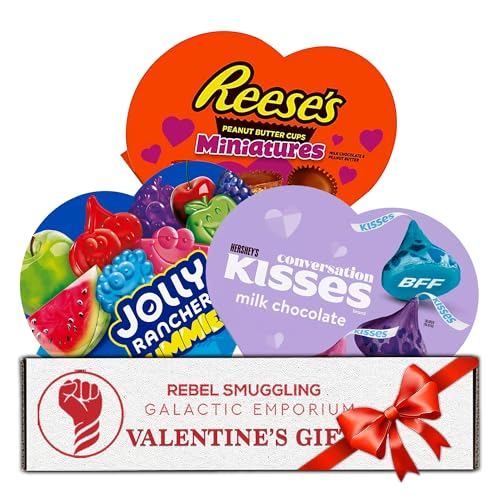 Valentine's Day Candy Gift Box Variety 3 Pack - Heart Shaped Chocolate Care Packages by...