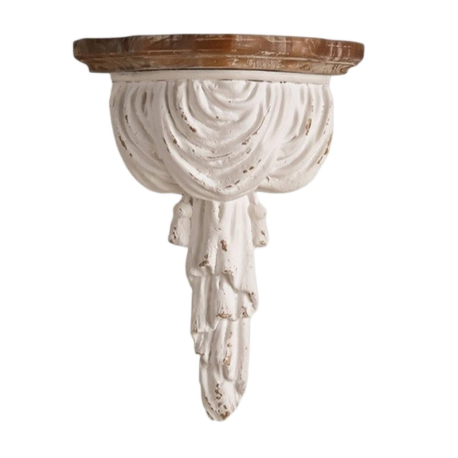 Étagère avec console sculptée shabby élégant et compacte tablette murale A3115